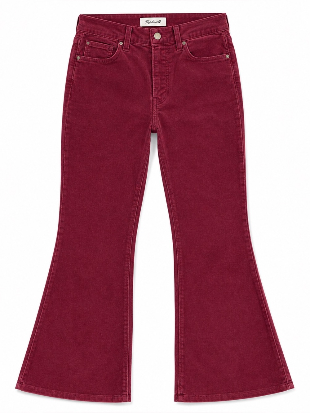 Madewell Perfect Vintage Flare Corduroy Pants Vintage Mulberry 27 Like New